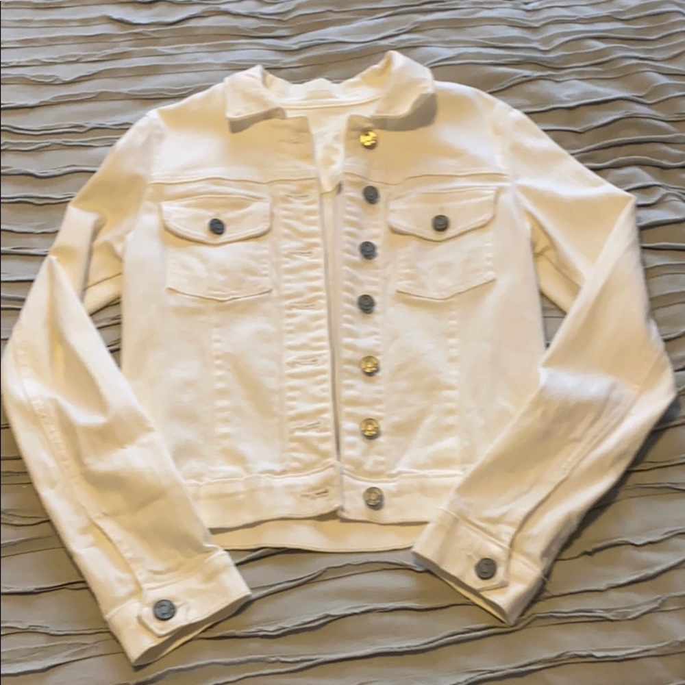 Kut From the Kloth white denim jacket